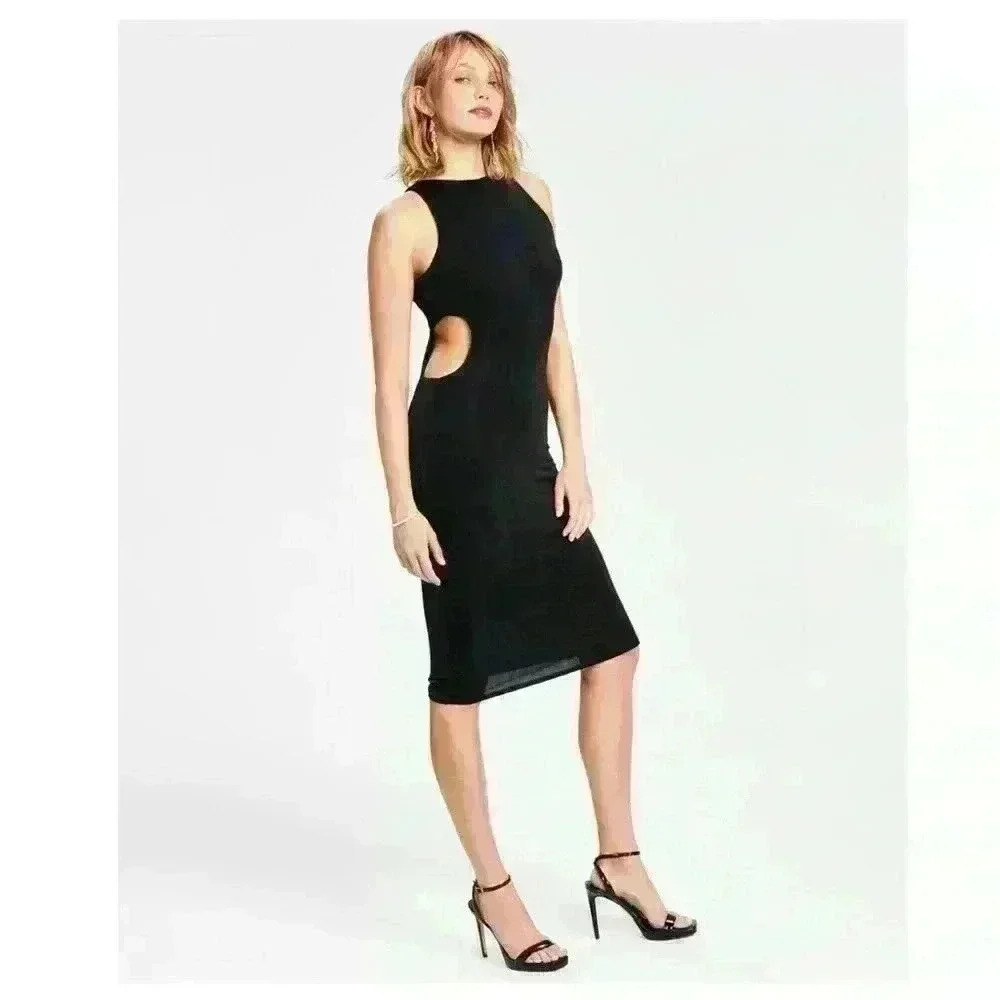 Bar lll Womens Sleeveless Cut- Out Bodycon Dress Deep Black Size XS NWT - Picture 12 of 14
